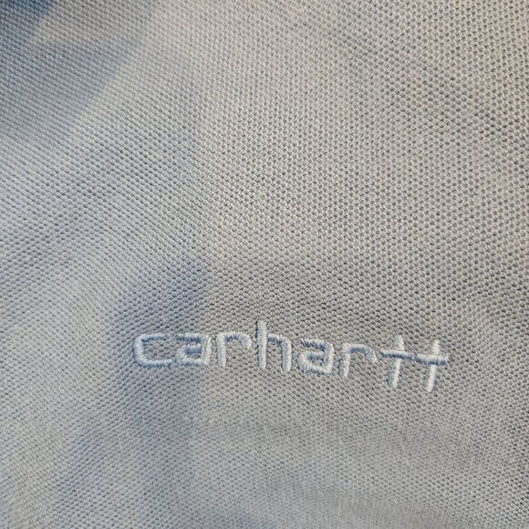Carhartt Mens Polo Shirt 2XL Blue 100% Cotton Short Sleeve Classic Fit Casual - Picture 10 of 13